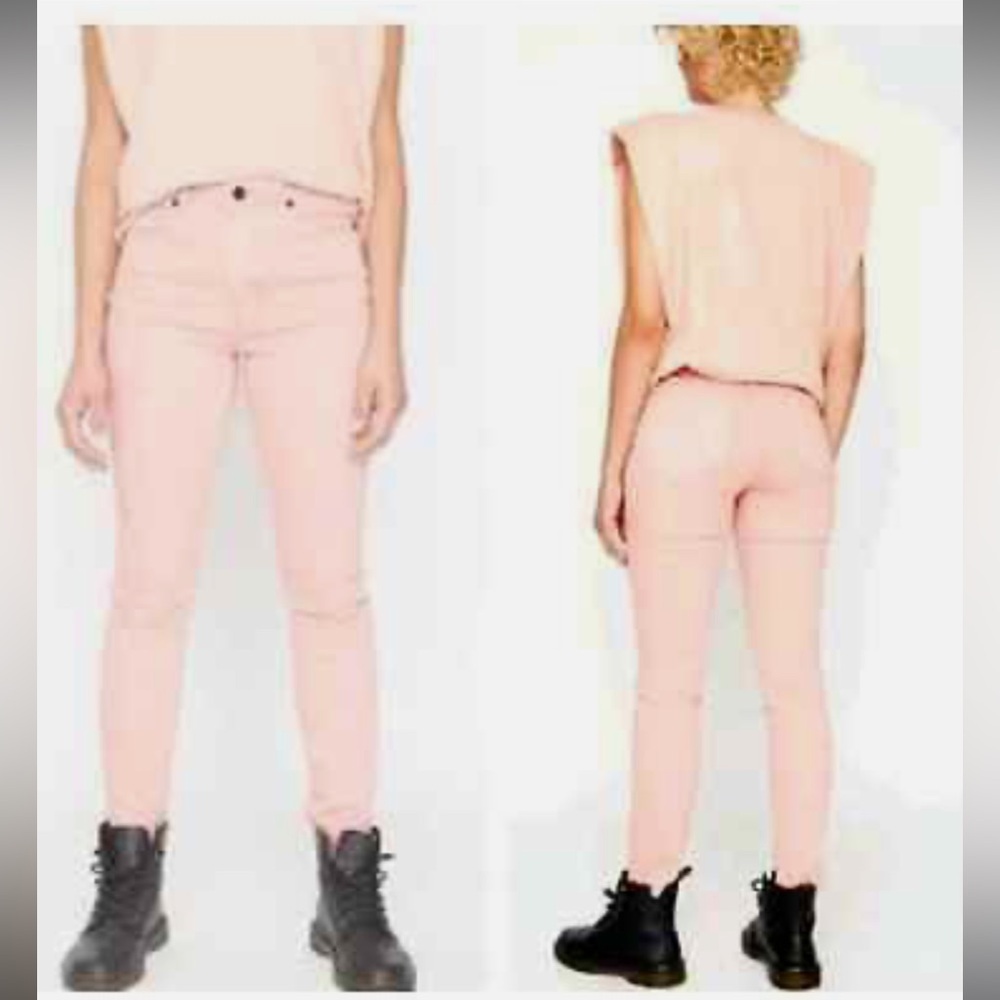 NWT  Sandrine Rose High Waist embroidered Skinny Jeans/Petal  Size: 27
